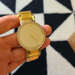 MOVADO Sapphire Gold Mirror Dial Men's Watch 0607180